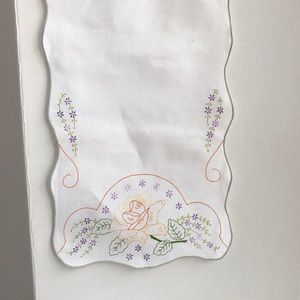 Vintage Scarf  hand Embroidered Excellent 42”